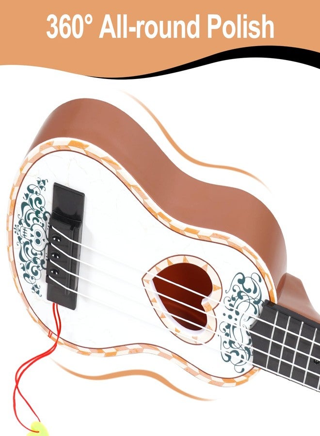 Raimy 17in Ukulele Guitar for Kids - 4 String Mini Learning Instruments Educational Musical Toy for Beginner Toddler Gifts for Age 3 4 5 6 7 8 9 Years Boys Girls Baby Children (White) - Image 5